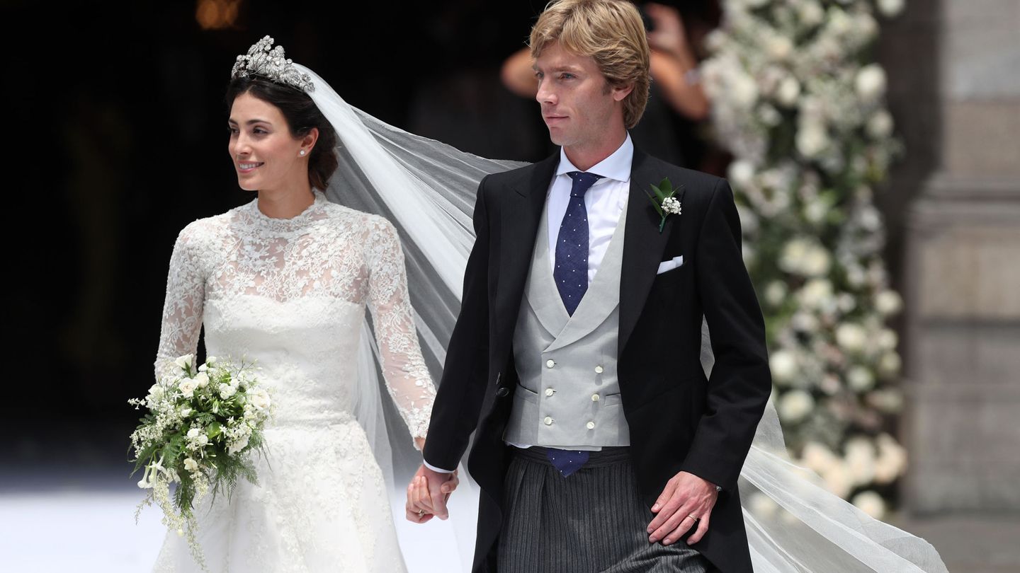 El príncipe Christian de Hannover y Alessandra de Osma el día de su boda.  (EFE)