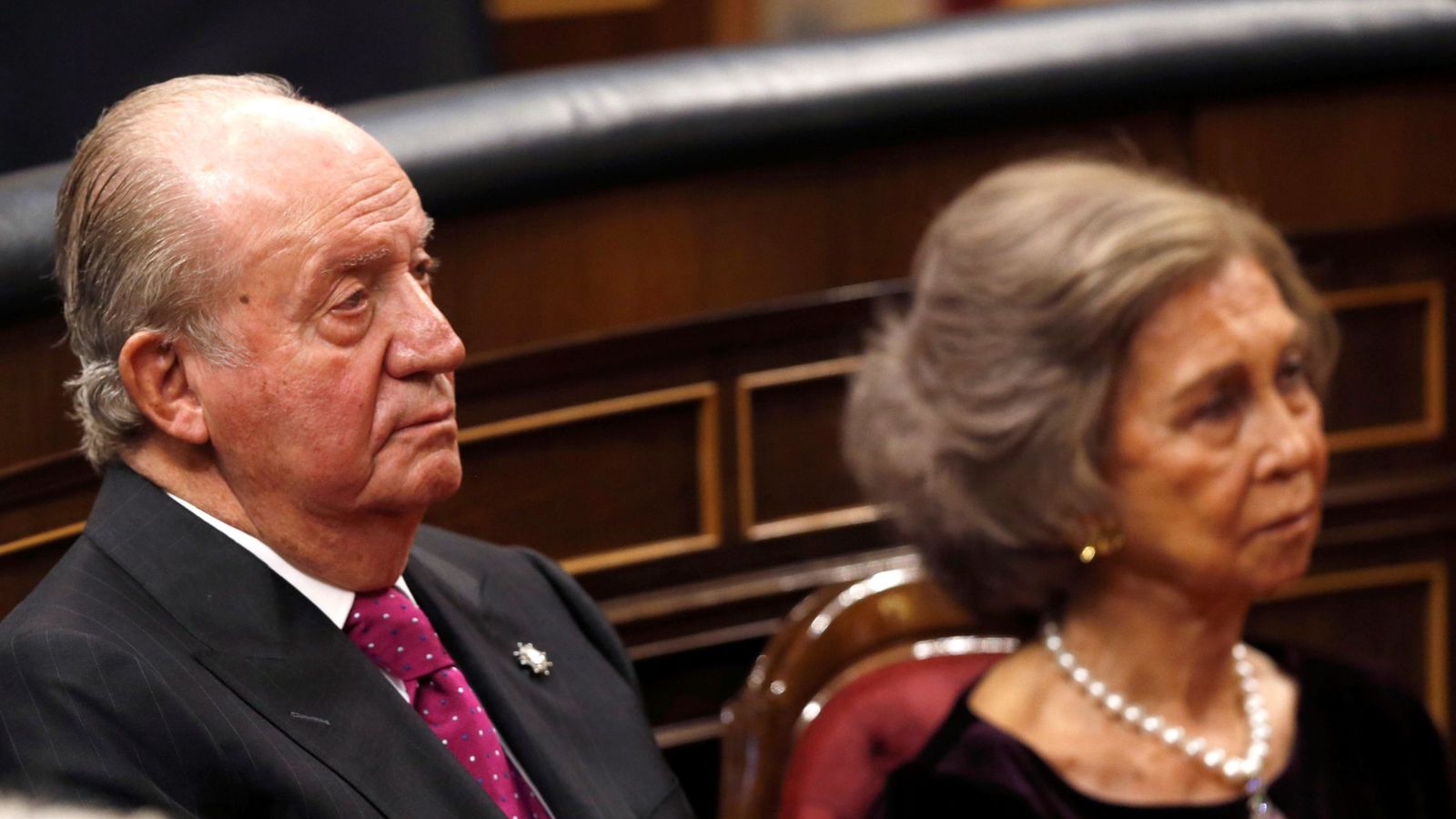 Foto: Los reyes Juan Carlos y Sofía en el Congreso de los Diputados. (EFE)