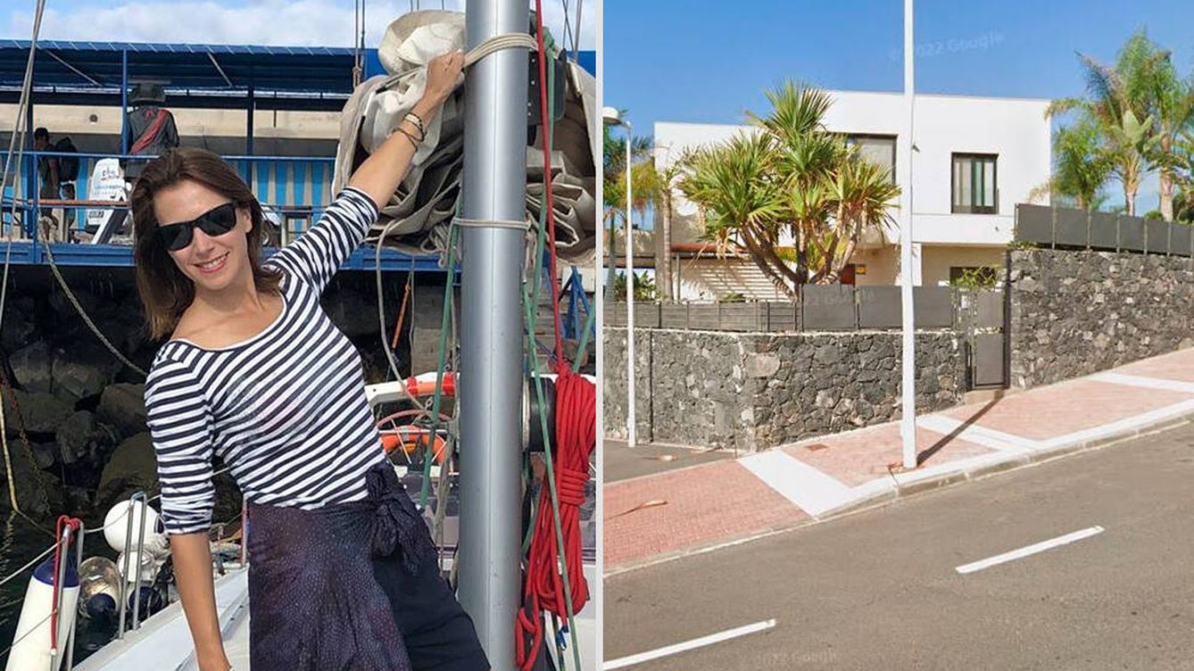 Foto: Natalia Kutireva Rueda y uno de sus chalets situado en Adeje (Tenerife). (EC Diseño)