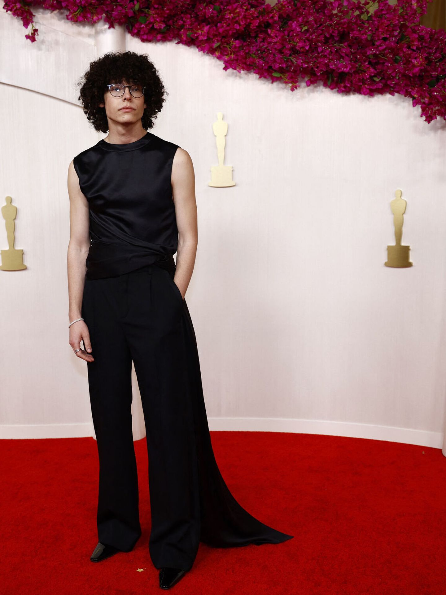 Reece Feldman poses on the red carpet during the Oscars arrivals at the 96th Academy Awards in Hollywood, Los Angeles, California, U.S., March 10, 2024. REUTERS Sarah Meyssonnier