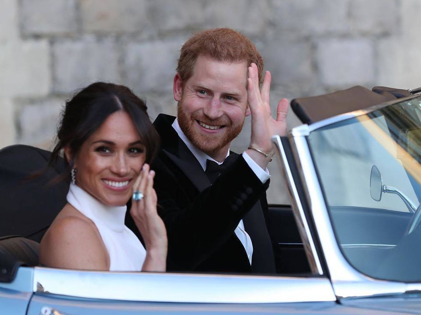Meghan y Harry de camino al banquete. (Instagram Kensington Palace)