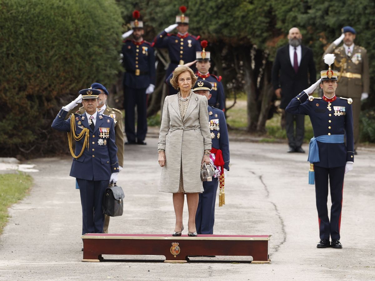 Foto: La reina Sofía preside el acto de jura de bandera de personal civil. (EFE/J.J. Guillén)