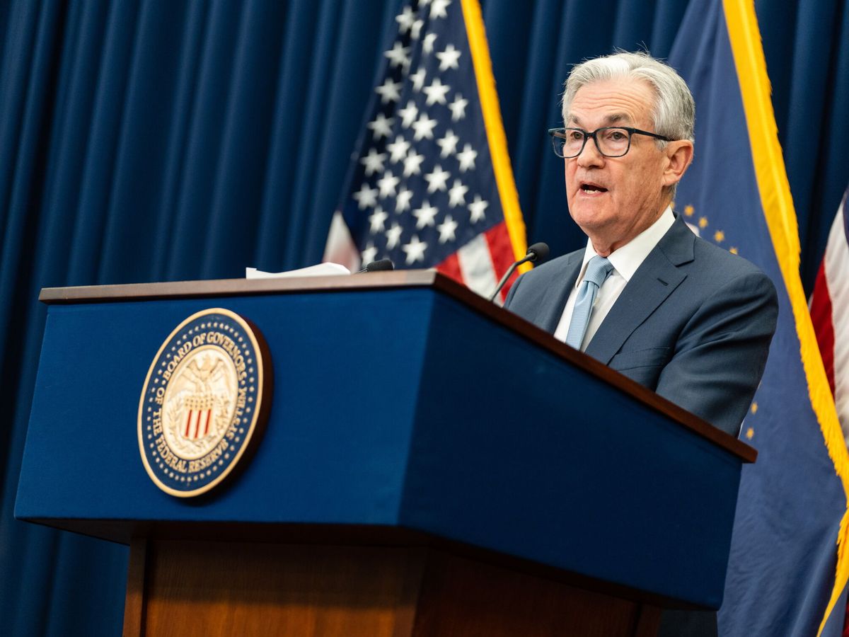 Foto: El presidente de la Fed, Jerome Powell, tras la última reunión. (EFE/Eric Lee)