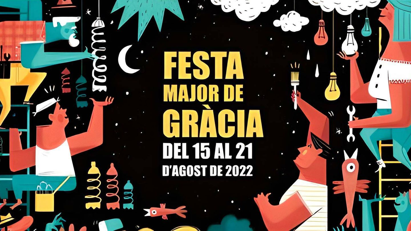 Cartel Fiestas de Gràcia, 2022 (Ayuntamiento de Barcelona)