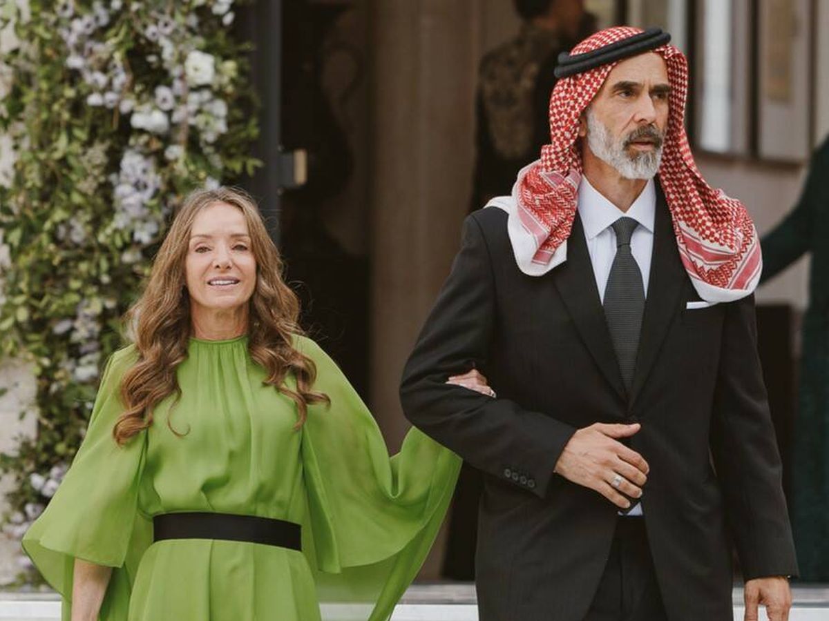 Foto: Miriam de Ungría con el príncipe Ghazi, en la boda de Hussein de Jordania. (Corte Hachemita)