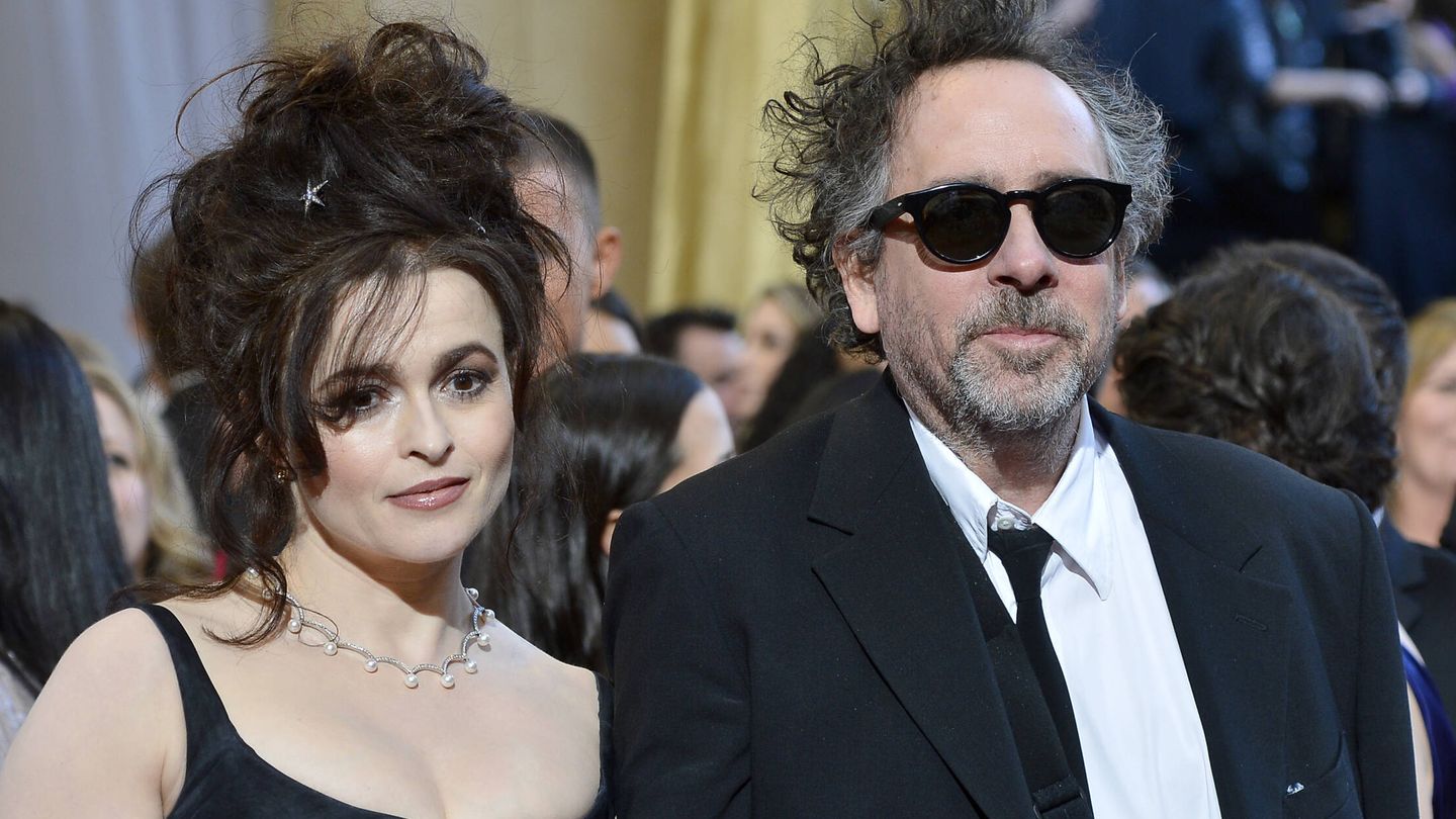 Helena Bonham-Carter y Tim Burton. (Getty)