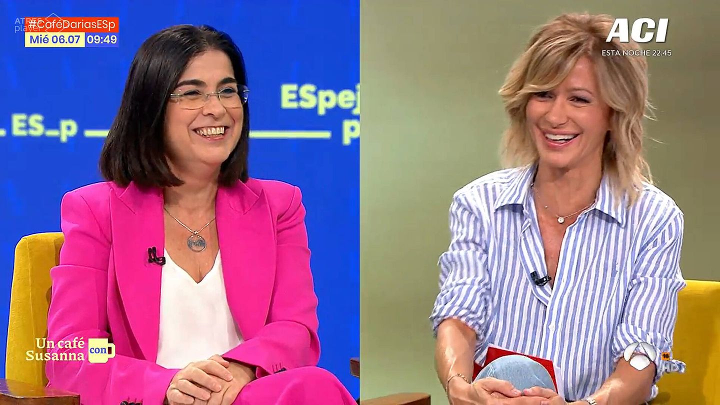 Carolina Darias y Susanna Griso, en 'Espejo público'. (Antena 3)