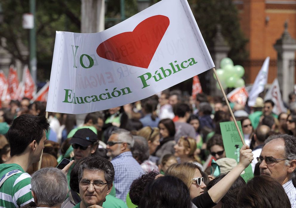 Foto: Imagen de la última huelga en el sector de la educación pública. (EFE)