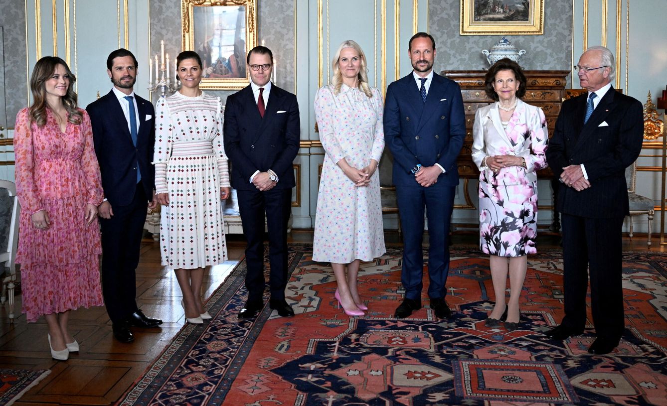 La familia real noruega, de visita en Estocolmo. (Reuters)