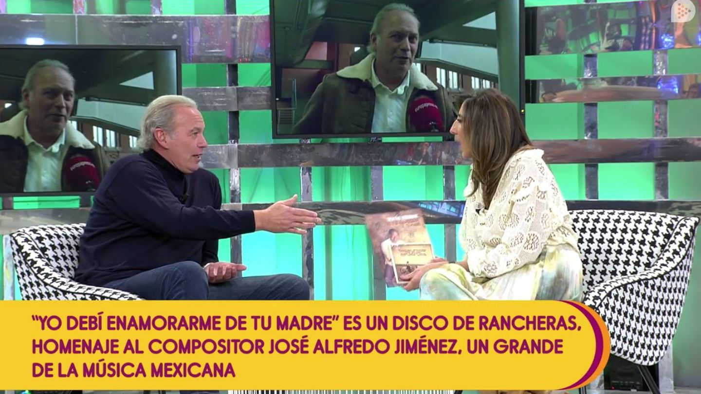 Paz Padilla, entrevistando a Bertín Osborne. (Mediaset)