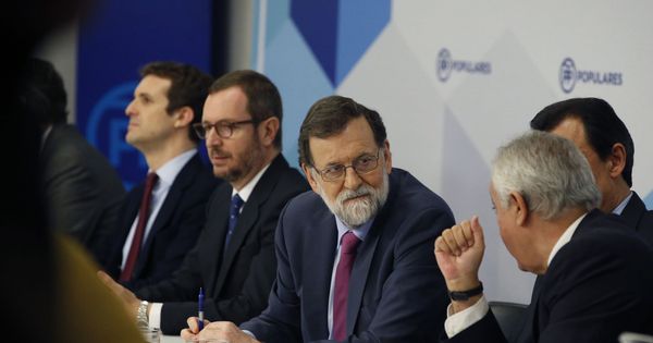 Foto: La reunión de la Junta Directiva Nacional del PP, el máximo órgano entre congresos del partido, que preside el líder del ejecutivo, Mariano Rajoy. (EFE)