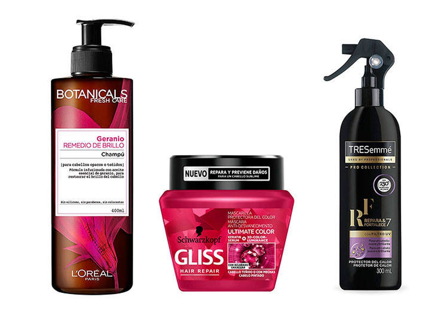 Productos recomendados para el cuidado del cabello teñido.