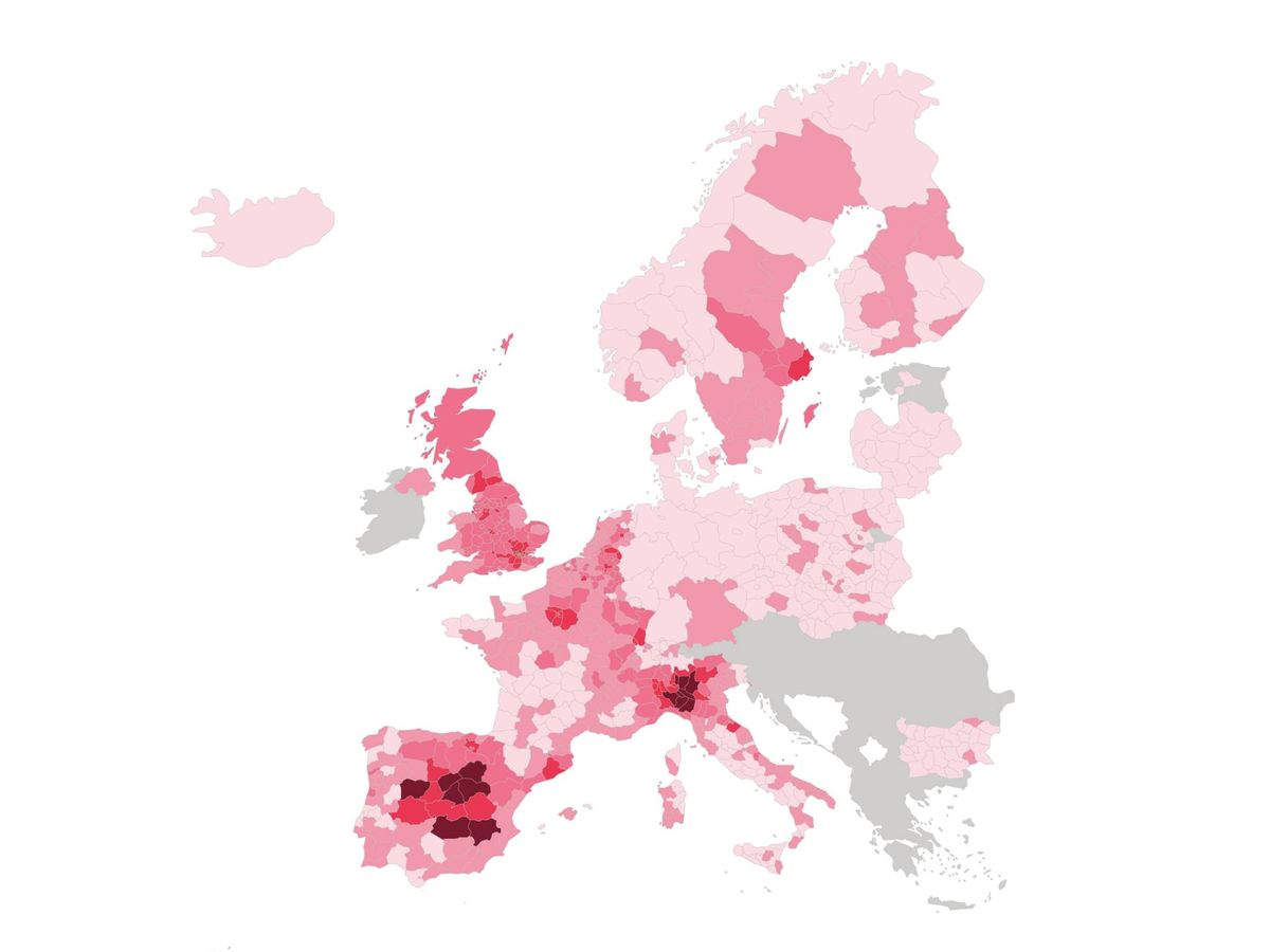 Foto: Exceso de mortalidad en Europa.