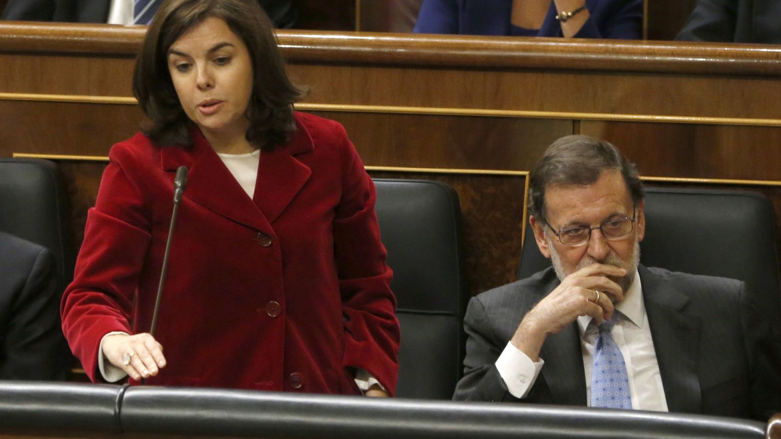 Foto: Mariano Rajoy y Soraya Sáenz de Santamaría, en la constitución de la Cámara. (EFE)