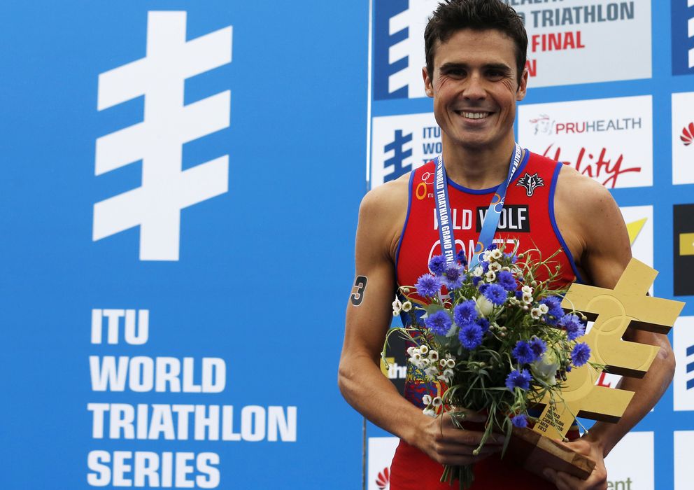 Foto: Javier Gómez Noya, campeón del mundo por tercera vez en su carrera (Reuters).