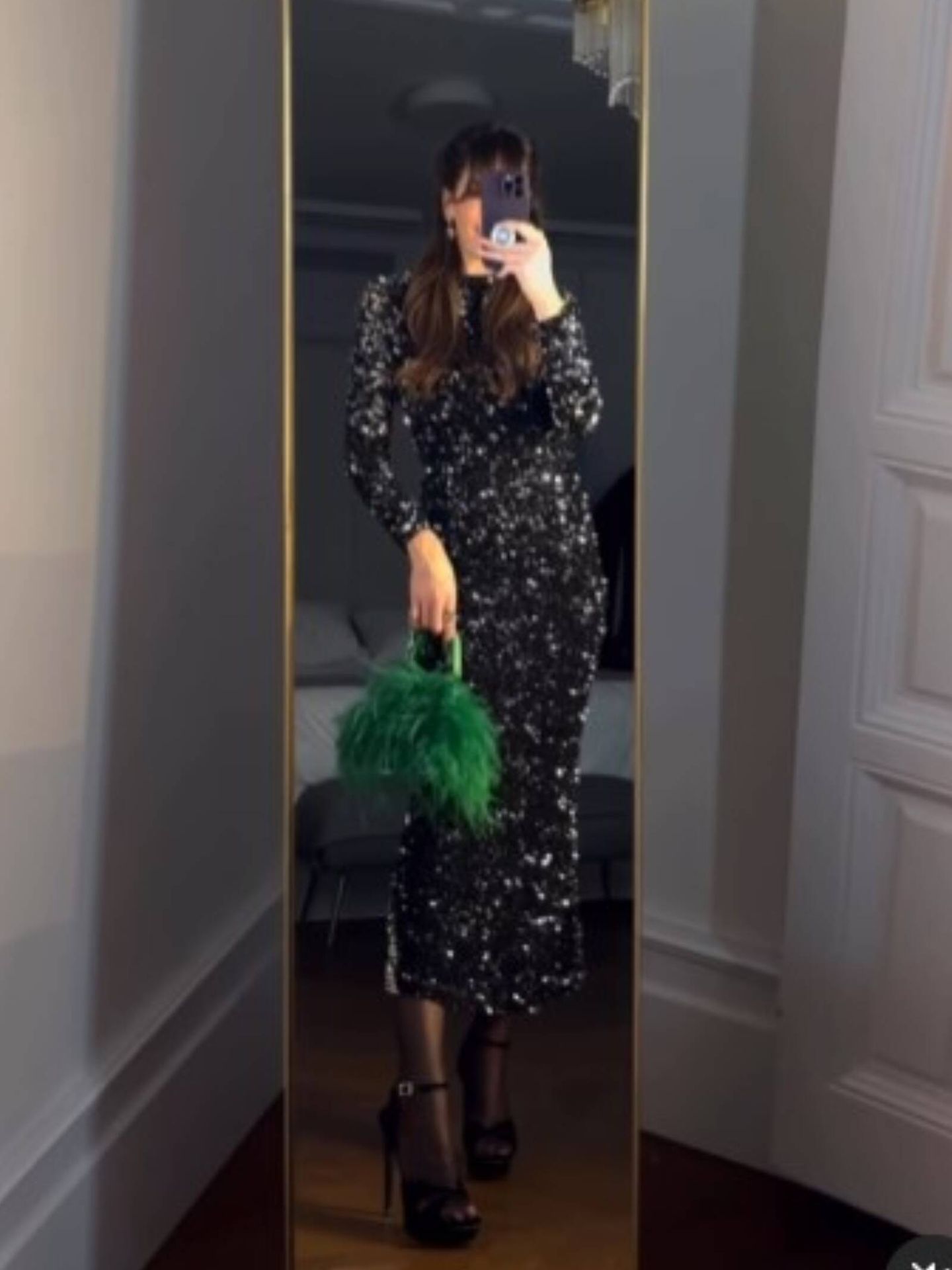 Rocío Osorno apuesta por las lentejuelas con este vestido de Zara. (Instagram/@rocioosorno)