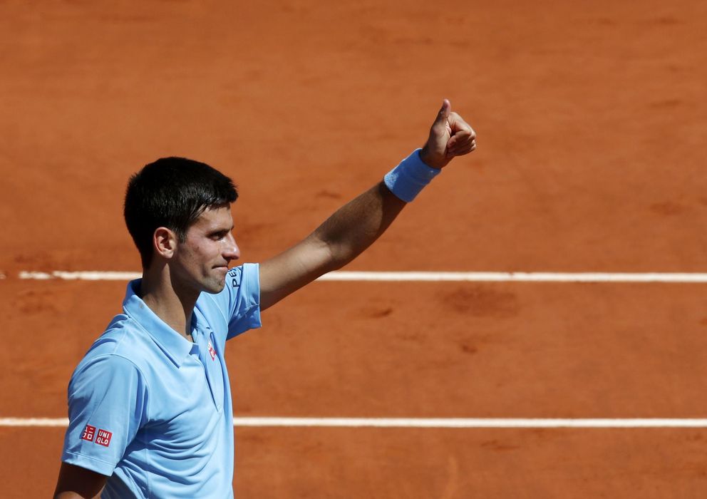 Foto: Novak Djokovic celebra su victoria ante Ernest Gulbis.