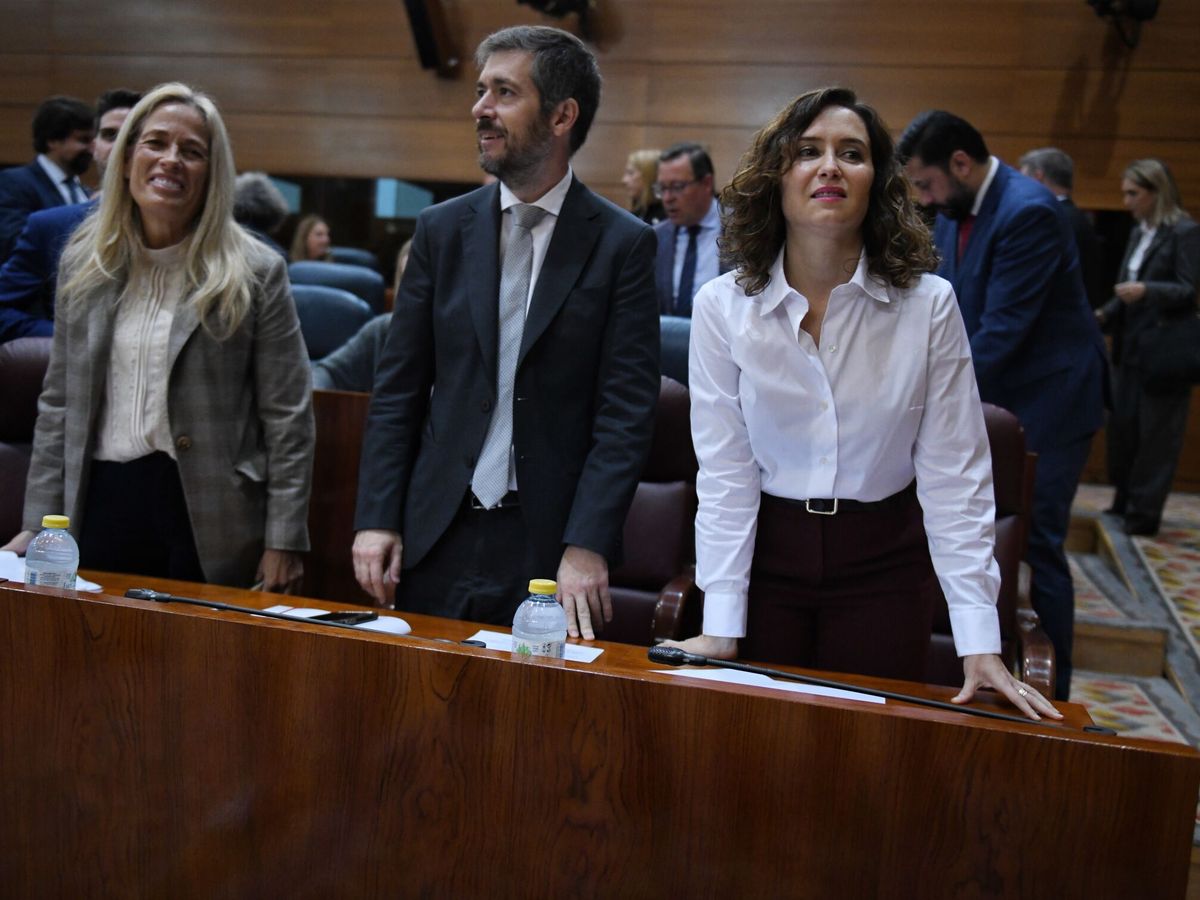 Foto: La presidenta de la Comunidad de Madrid, Isabel Díaz Ayuso, durante el pleno en la Asamblea de Madrid. (Fernando Sánchez/Europa Press)