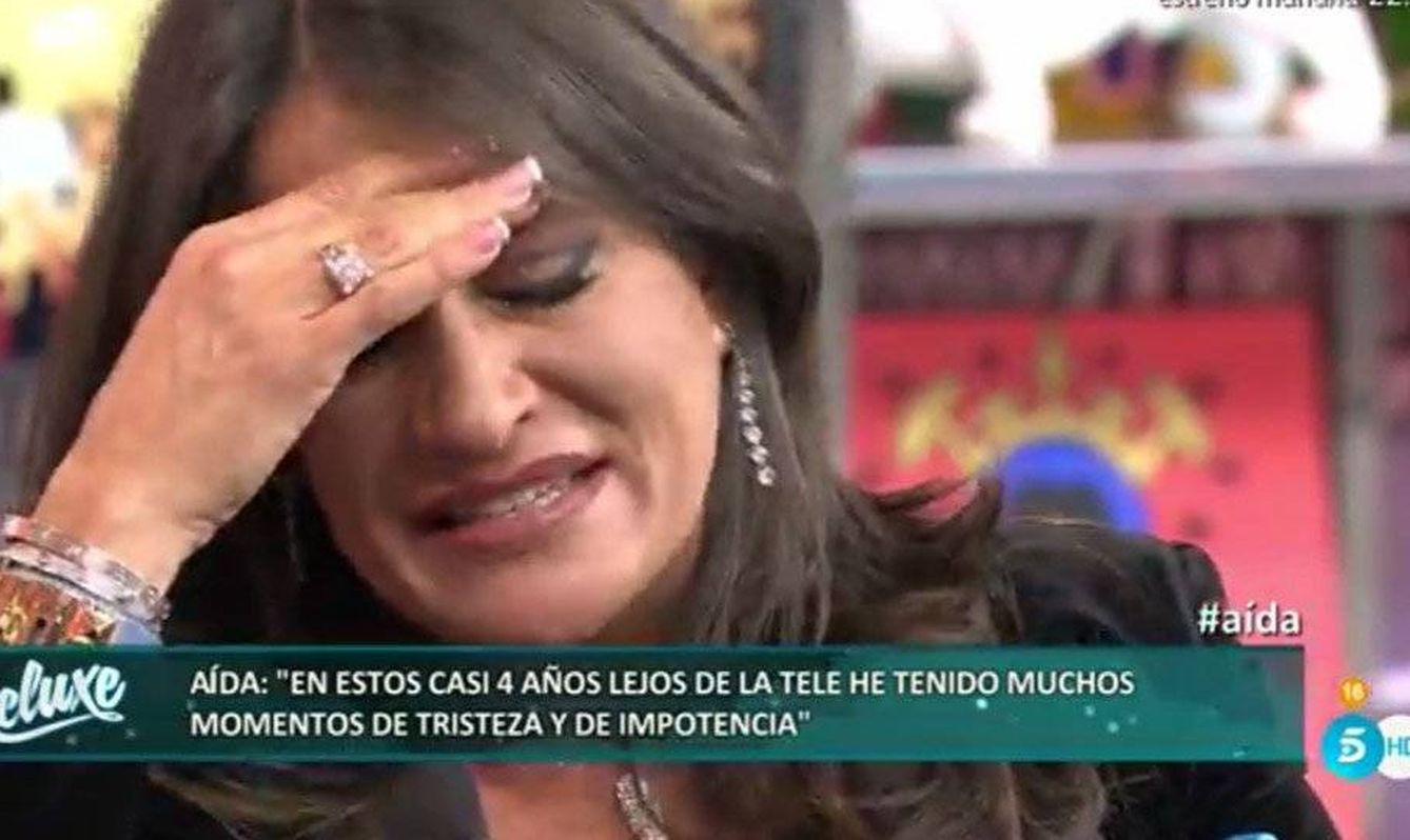 Aida Nízar llora en 'Sálvame Deluxe'