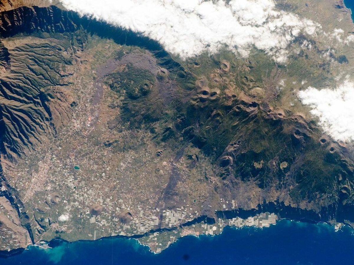 Foto: Imagen de La Palma desde la Estación Espacial Internacional. (NASA)
