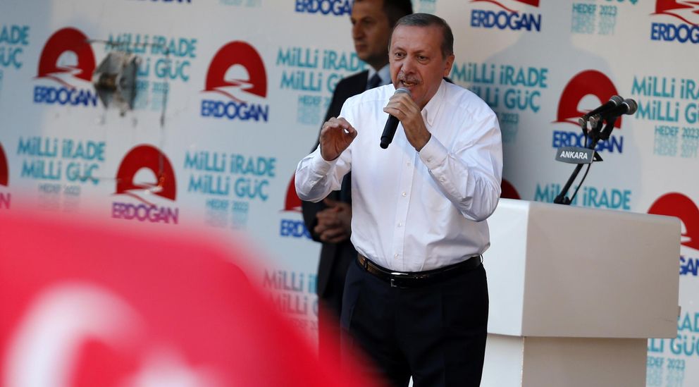Erdogan en un acto de campaña. (Reuters)
