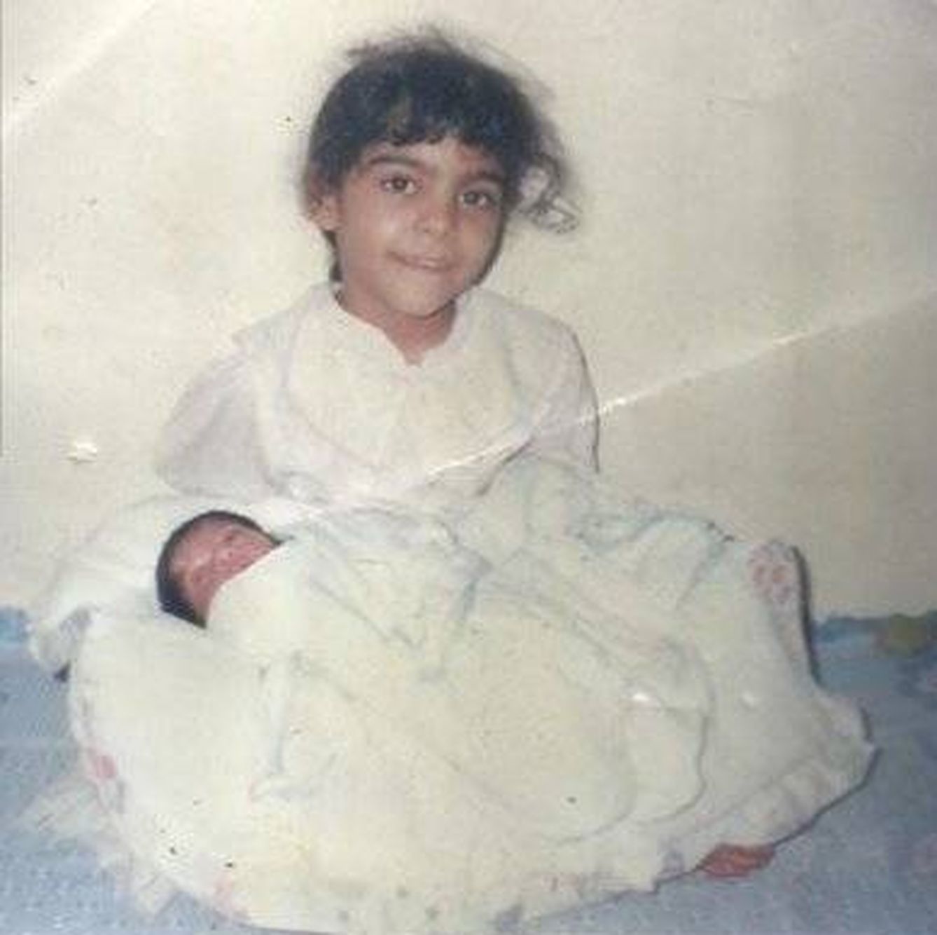 Isra al-Ghamgam, en una imagen de cuando era pequeña, la única fotografía disponible de la activista.