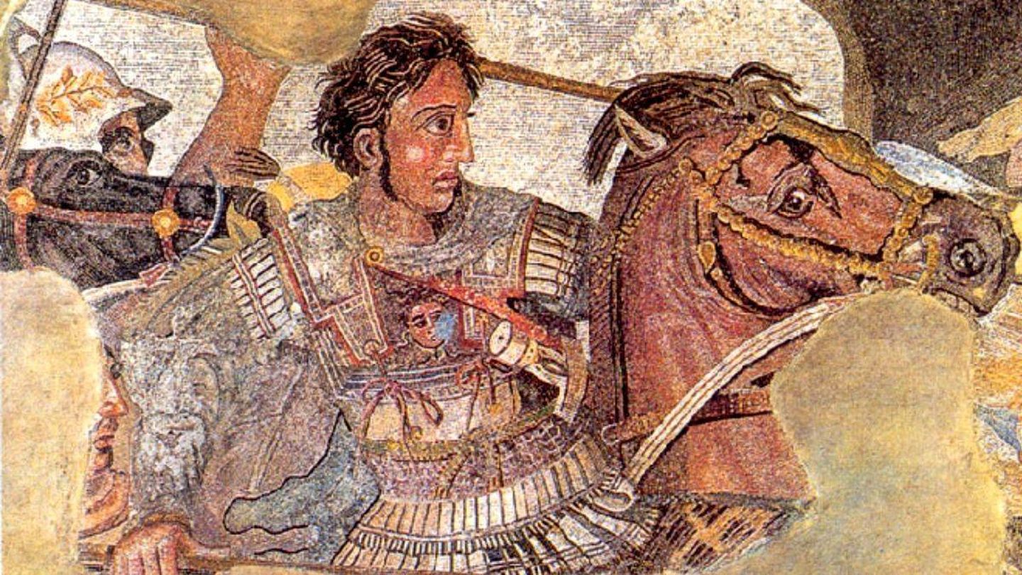 Mural pompeyano que representa a Alejandro Magno en la Batalla de Issos.