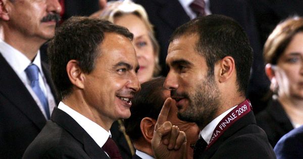 Foto: Guardiola y Zapatero, en 2009. (EFE)