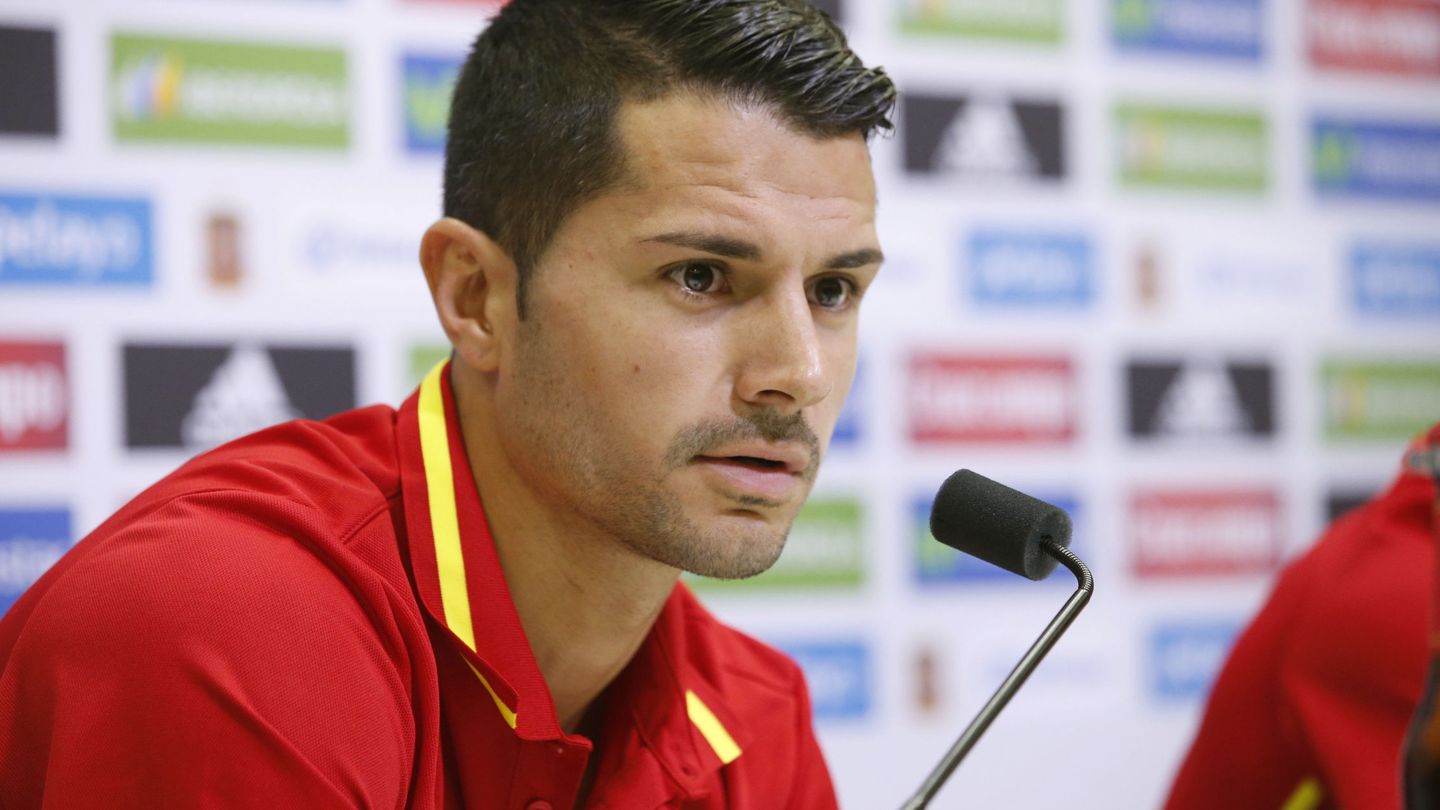 Vitolo durante una rueda de prensa con la selección española. (EFE)