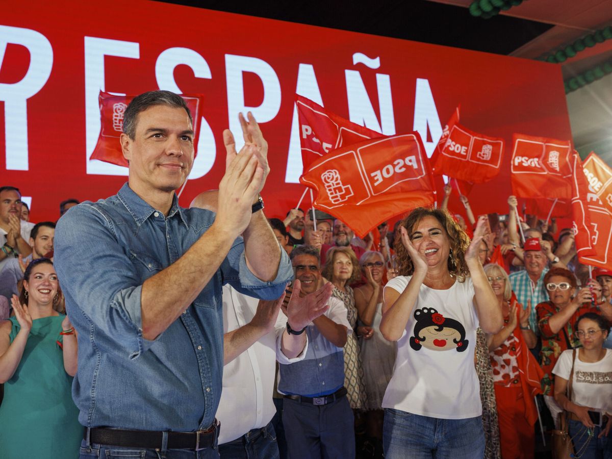 Foto: Pedro Sánchez, en un acto del PSOE. (EFE/Julio Muñoz)
