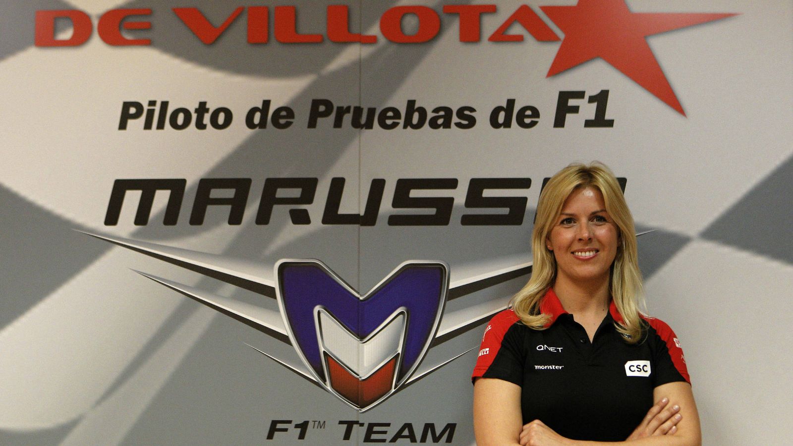 Foto: María de Villota en su presentación con Marussia.