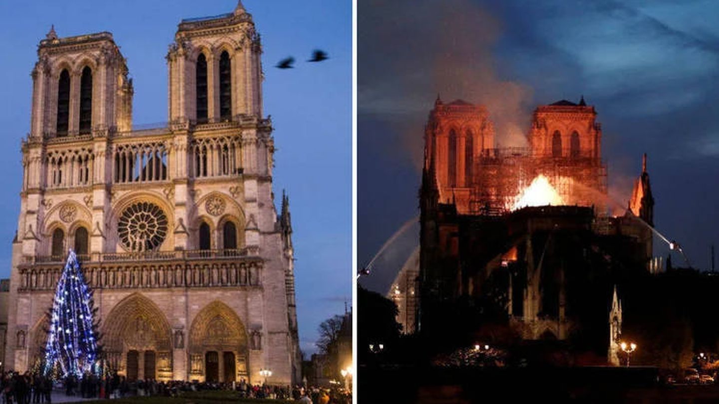 Notre Dame, antes y después del fuego