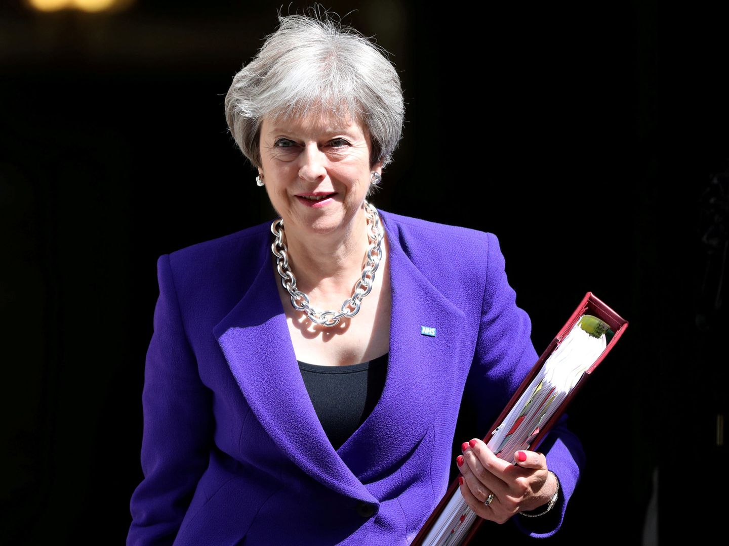 La premier Theresa May en Downing Street, en una foto de archivo. (Reuters)