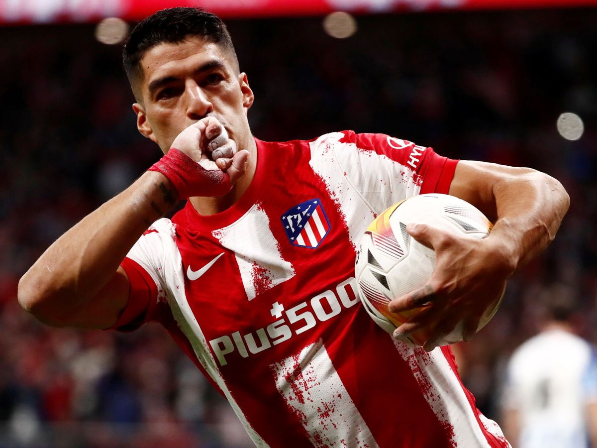 Foto: Suárez celebra el segundo gol del Atleti. (Reuters)