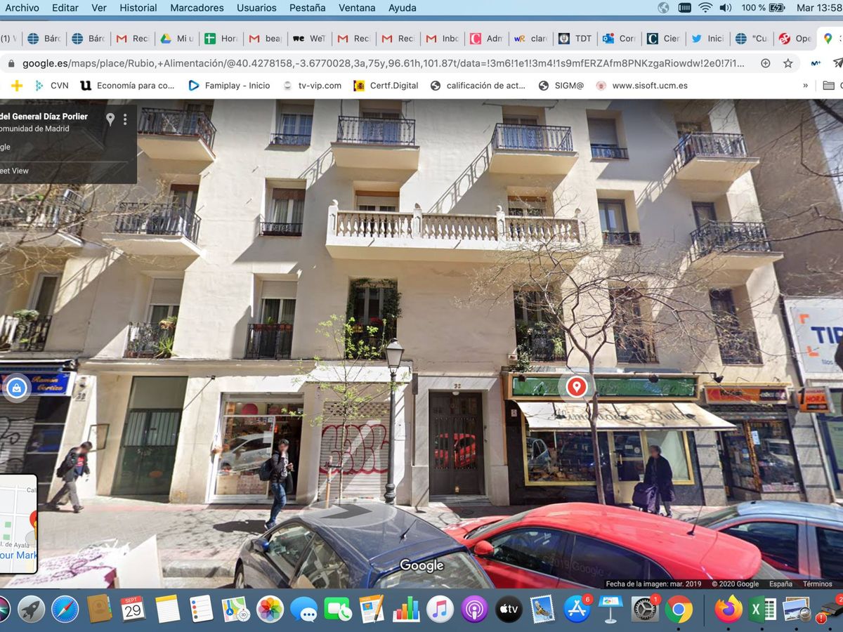 Foto: Número 32 de la calle General Díaz Porlier, donde Rosalía Iglesias tenía la galería de arte. (Google Maps)