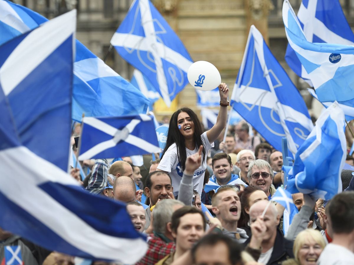 Foto: Manifestación a favor de la independencia de Escocia. (Reuters)