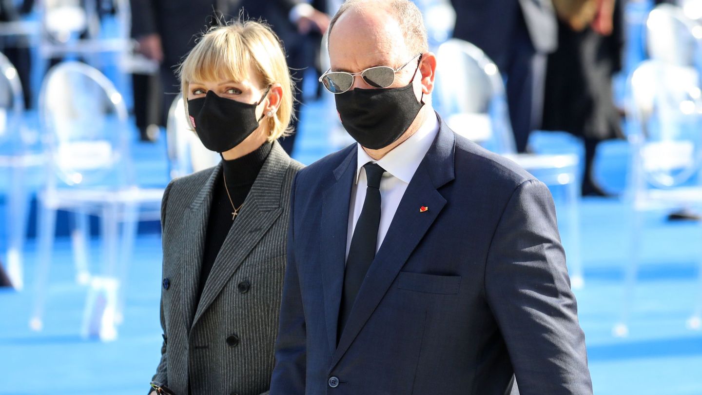 Alberto y Charlène de Mónaco, en noviembre de 2020. (EFE)