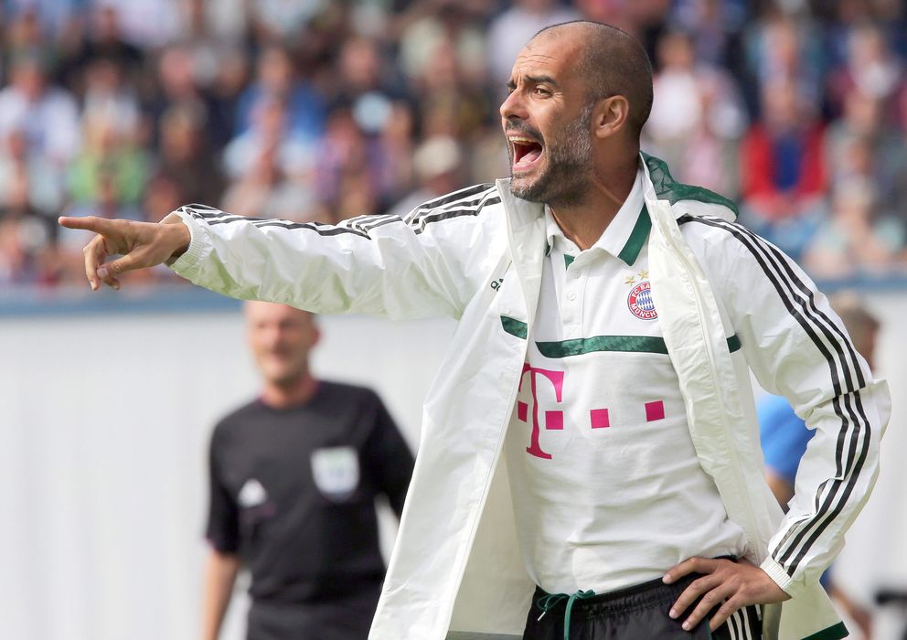 Foto: Guardiola, dirigiendo al Bayern