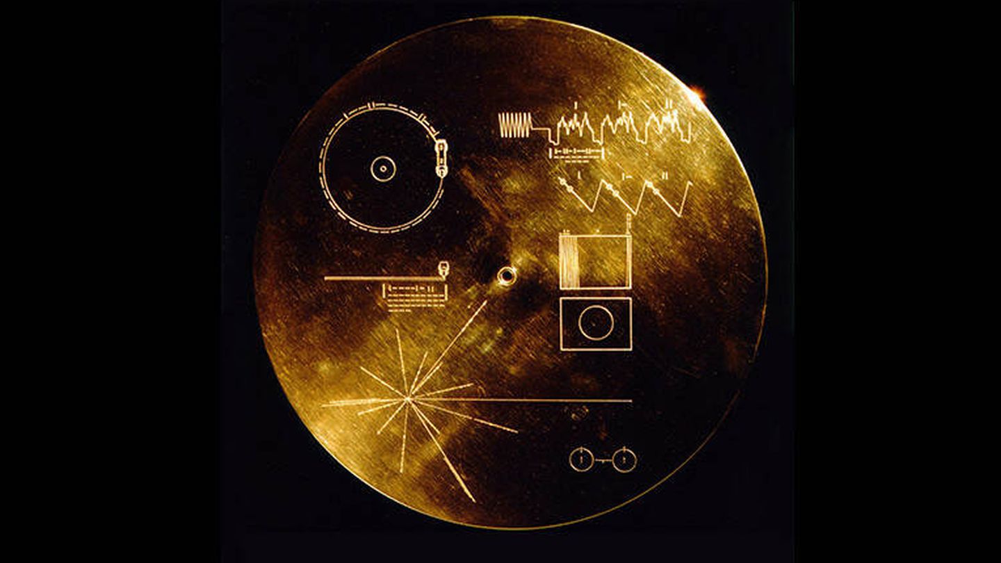 Disco dorado de la Voyager 1. (JPL-NASA)