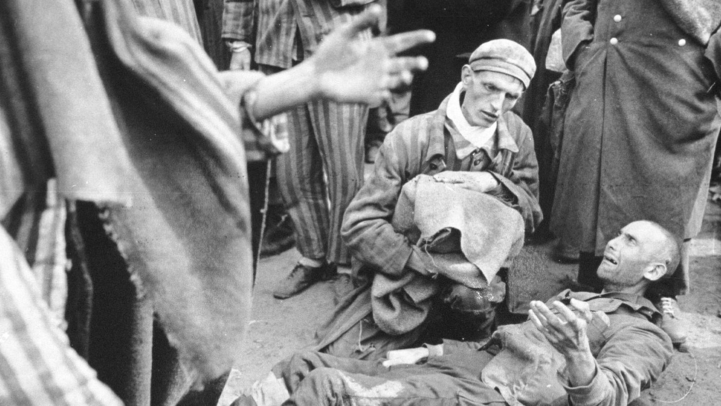 Campo de concentración de Wobbelin, en Alemania, tras su liberación el 4 de mayo de 1945. (Getty/National Archives/Newsmakers)