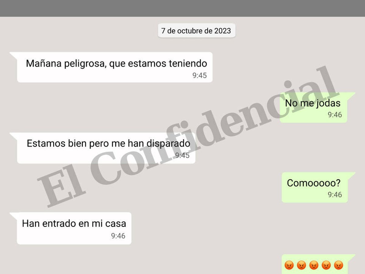 Foto: Extracto de la última conversación por WhatsApp del español asesinado. (EC)