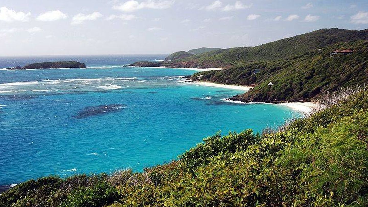 Playas de la isla Mustique, una de las Granadinas. (Wikimedia Commons)