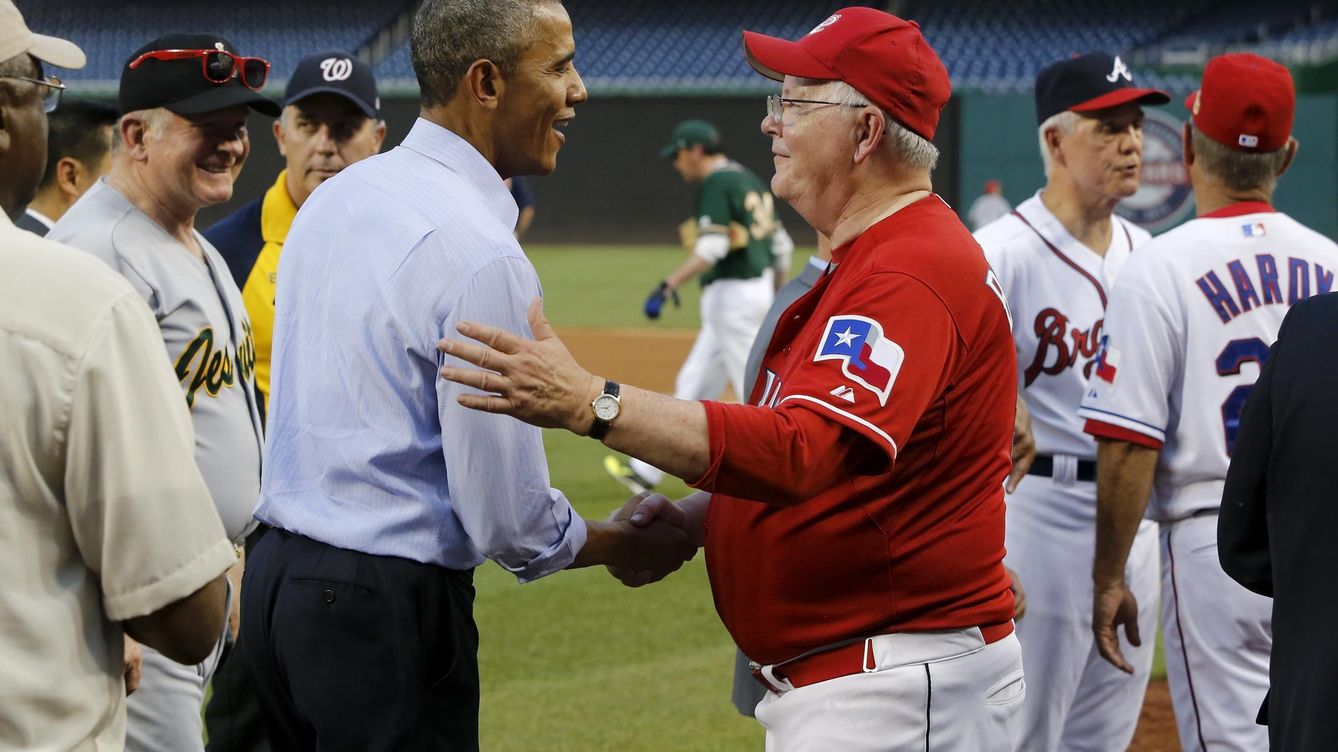 Foto: Obama atiende a un congreso de béisbol (Reuters). 