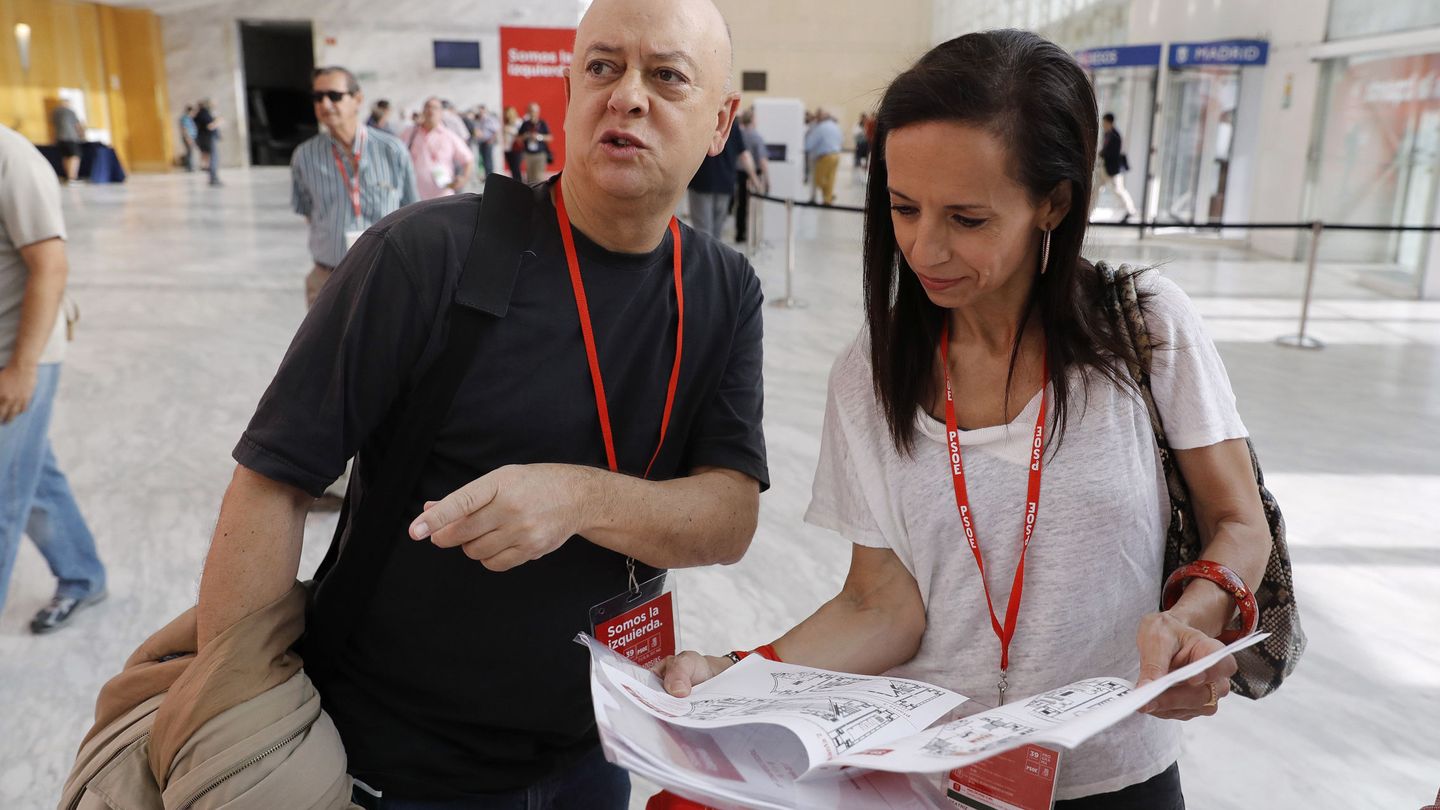 Beatriz Corredor y Odón Elorza, el pasado 17 de junio, en el 39º Congreso del PSOE. (EFE)