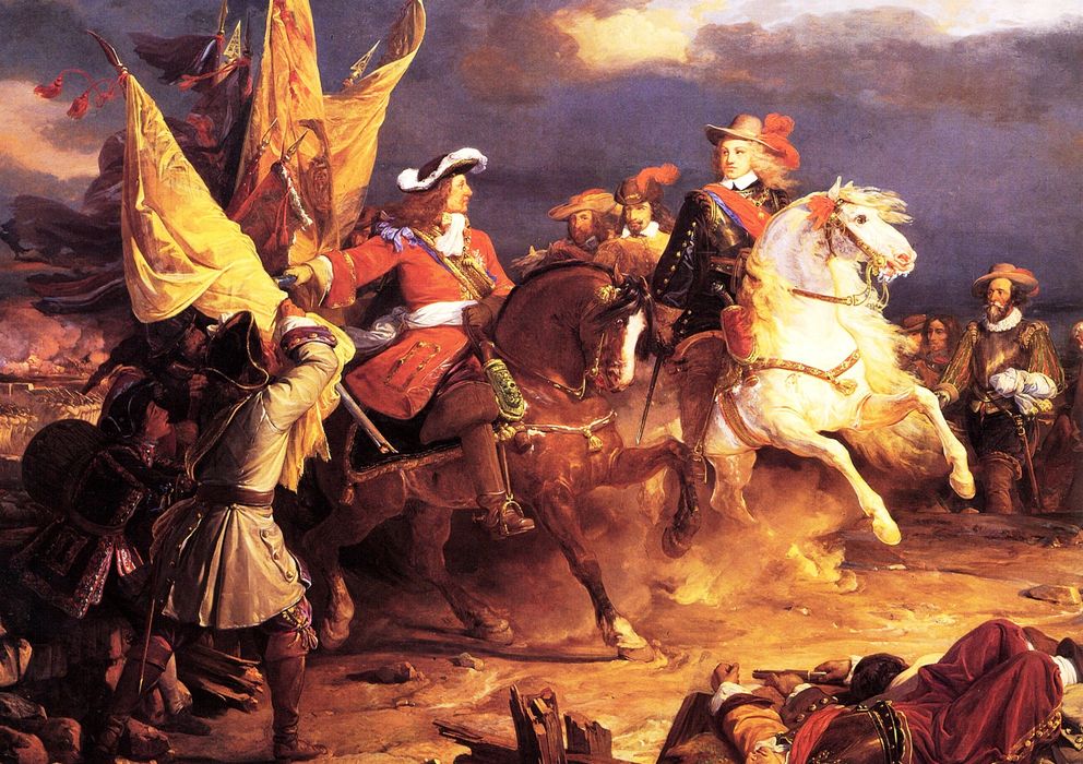 Foto: Felipe V y  Louis Joseph, Duque de Vendôme tras vencer en la batalla de Villaviciosa. (Jean Alaux)