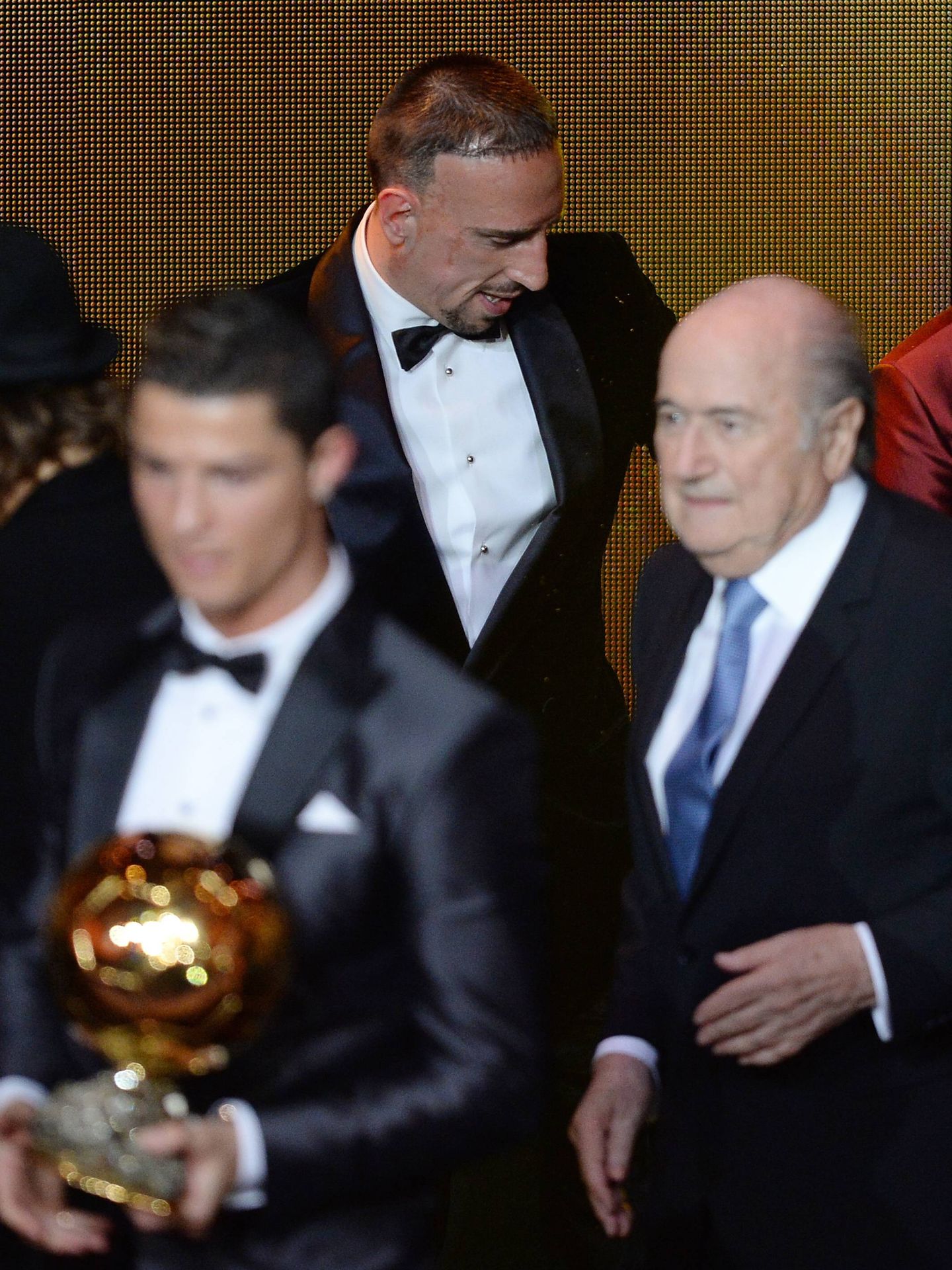 Ribéry tras la entrega del Balón de Oro (Imago).