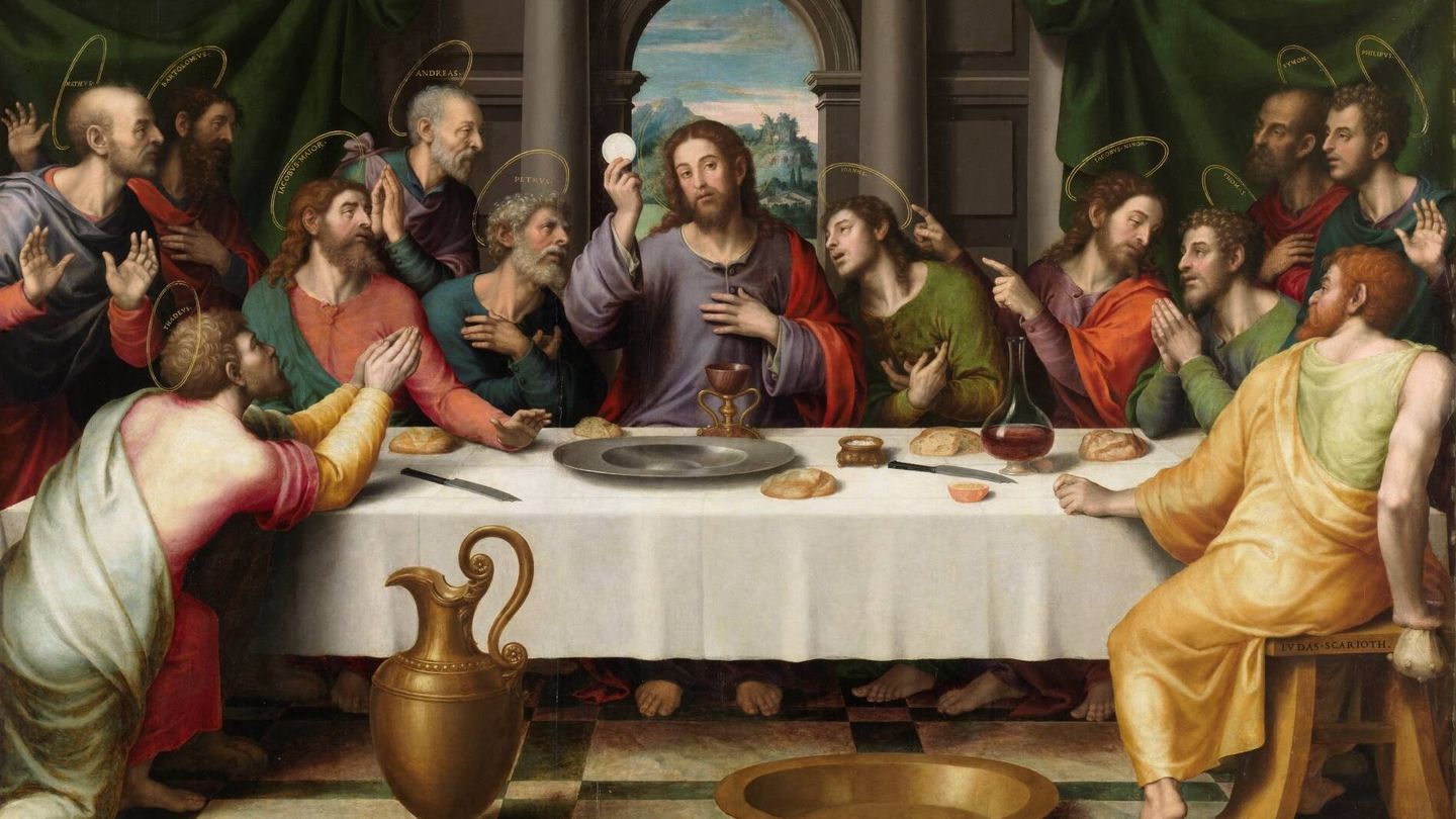 La última cena, de Juan de Juanes se puede ver en el Museo del Prado 