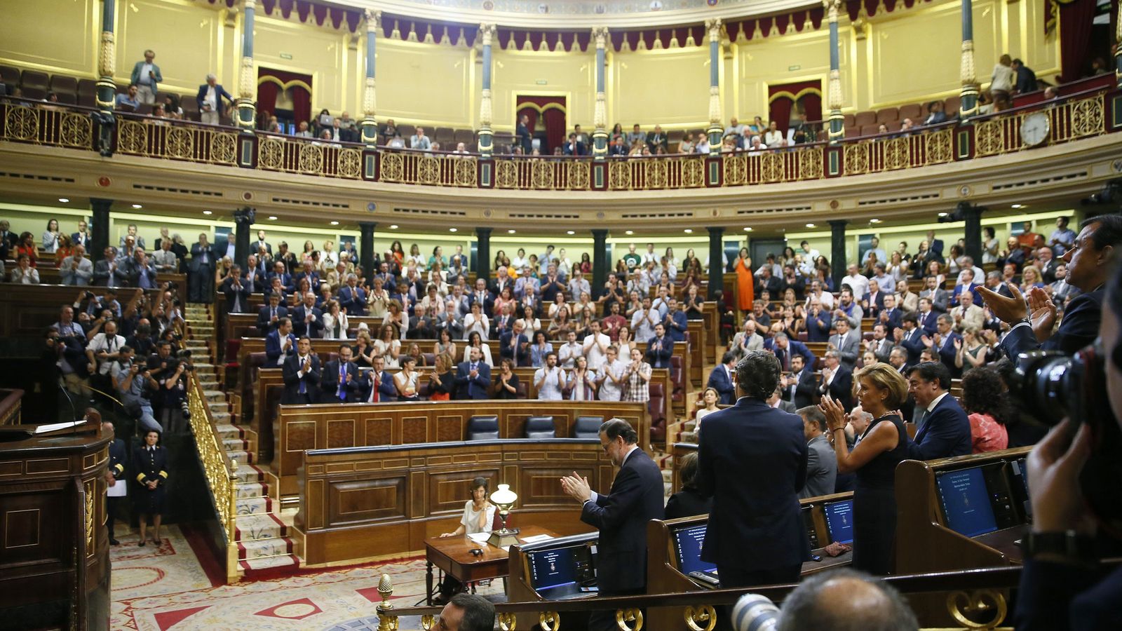 Foto: El Congreso de los Diputados, en la tercera sesión de investidura de Mariano Rajoy la pasada semana. (EFE)