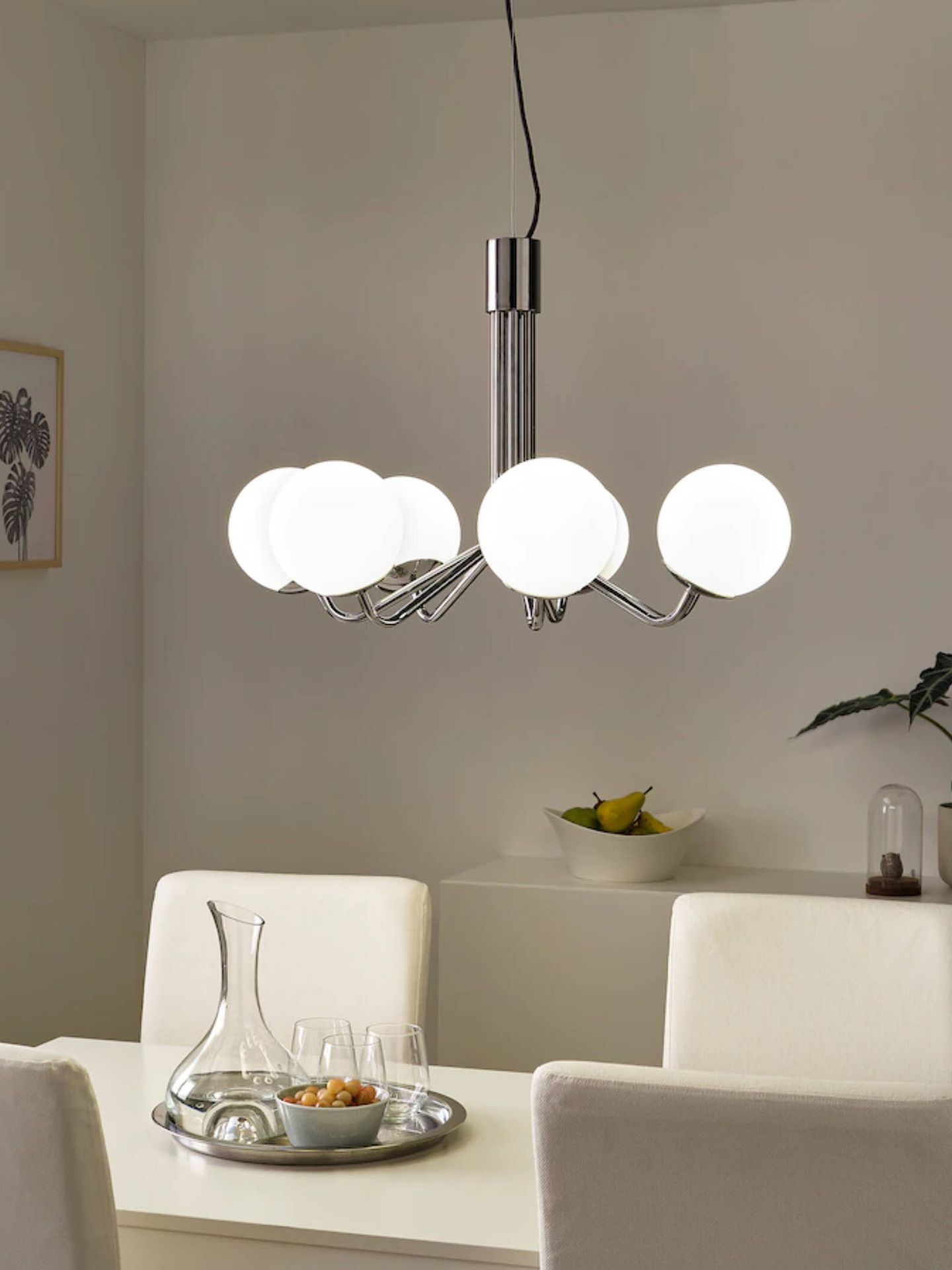 Lámparas de chandelier low cost para dar un toque chic a tu casa. (Cortesía/Ikea)