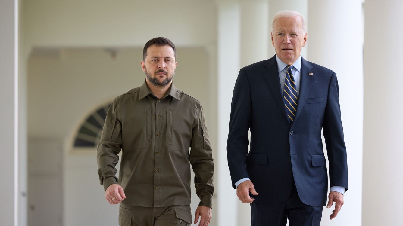Foto: Joe Biden junto a Volodymyr Zelensky  en una imagen de archivo. (Pool/Casa Blanca)